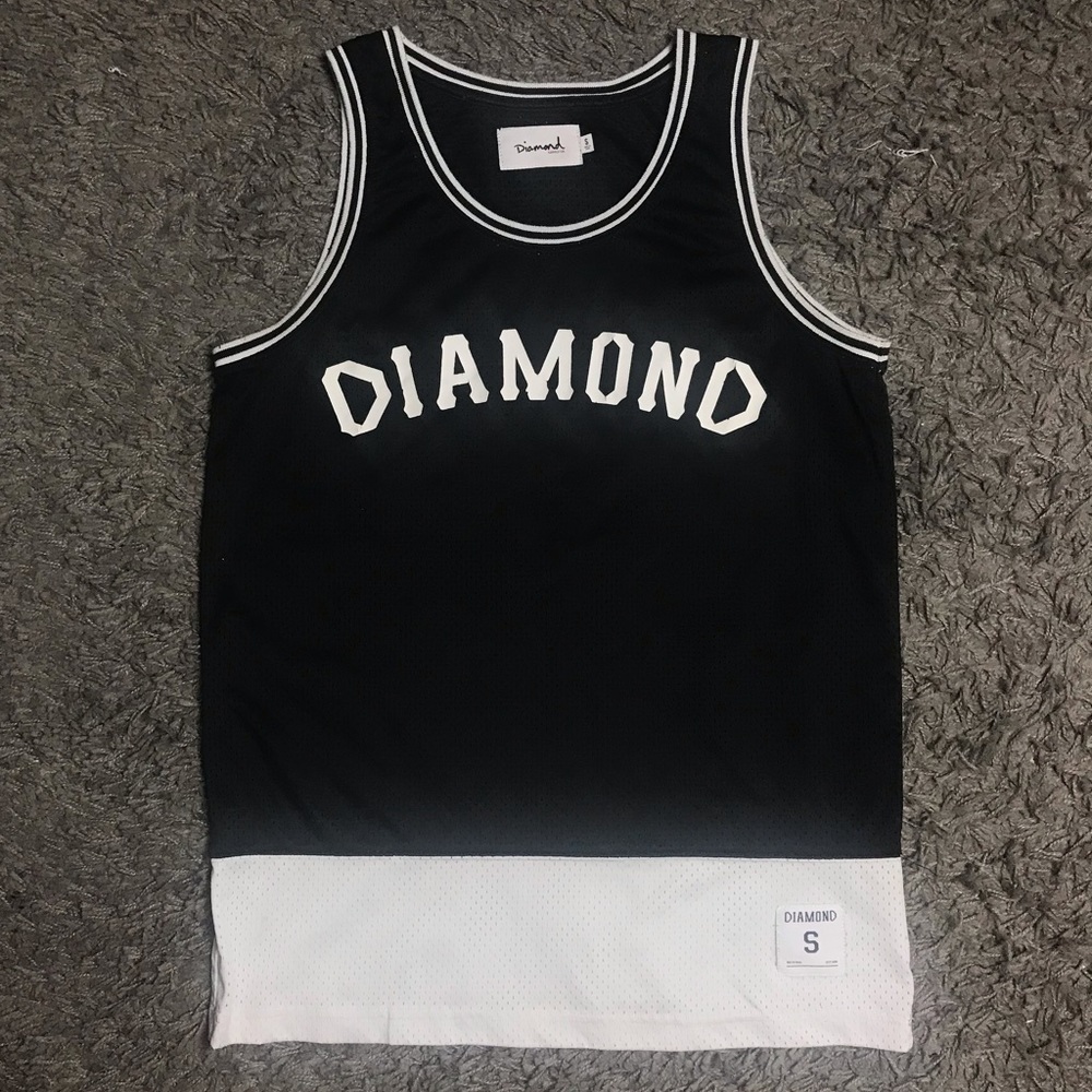 Diamond supply co black and white Jersey